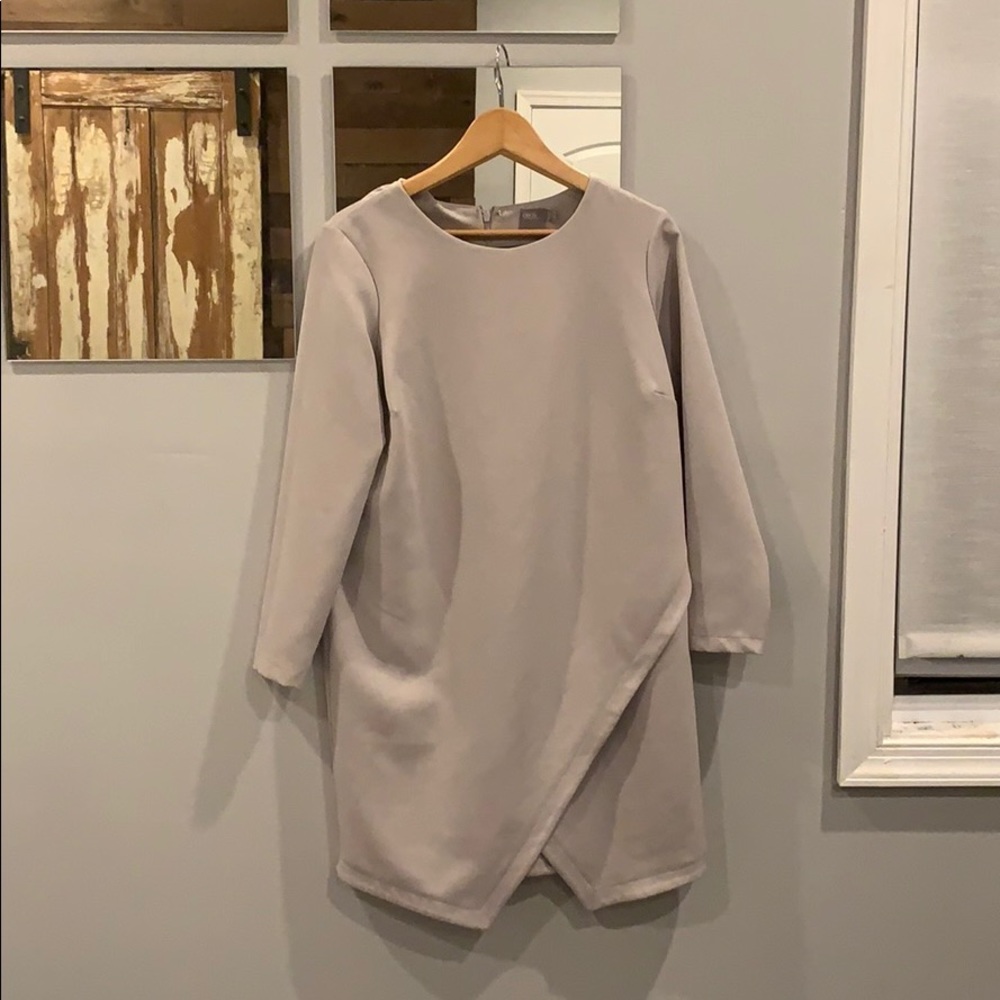Light gray asymmetrical dress from ASOS. US10